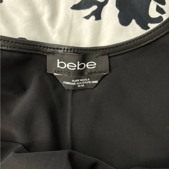 2/$15- Bebe Faux Leather Peplum Tank - Picture 4 of 6